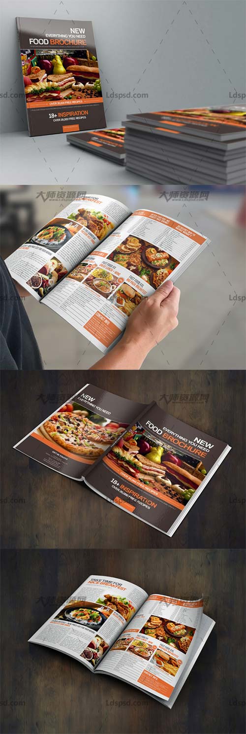 Foodpress BiFold Brochure,indesign模板－产品手册(双折页/食品类)
